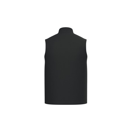 Chaleco acolchado de sarga ecorresponsable con cuello tipo beisbolera unisex