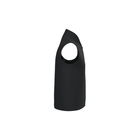 Chaleco acolchado de sarga ecorresponsable con cuello tipo beisbolera unisex