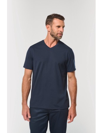 Men\\\'s antibacterial v-neck t-shirt