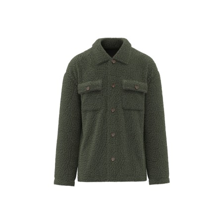 Unisex sherpa dropped shoulders overshirt