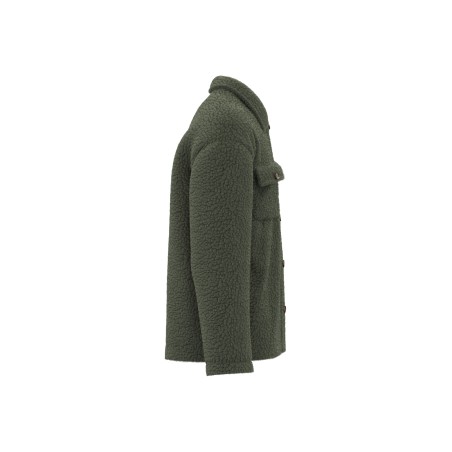 Unisex sherpa dropped shoulders overshirt