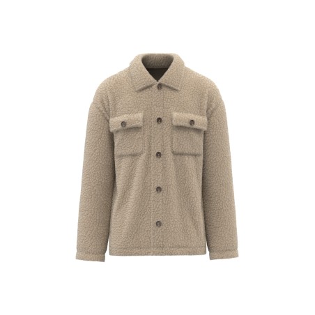 Unisex sherpa dropped shoulders overshirt