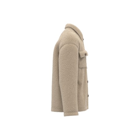 Unisex sherpa dropped shoulders overshirt