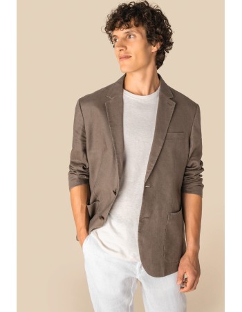 Men\\\'s washed effect linen blazer
