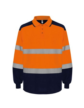 Polo de manga larga bicolor de alta visibilidad 2