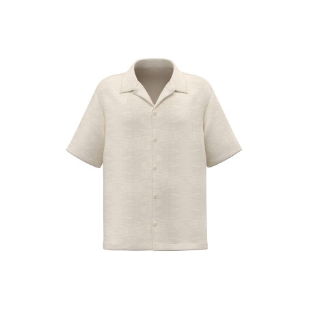 Camisa texturizada de manga corta para hombre
