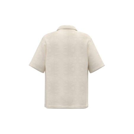Camisa texturizada de manga corta para hombre