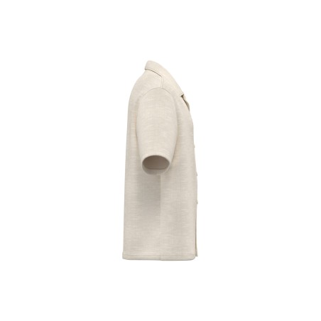 Men\\\'s textured short-sleeved shirt