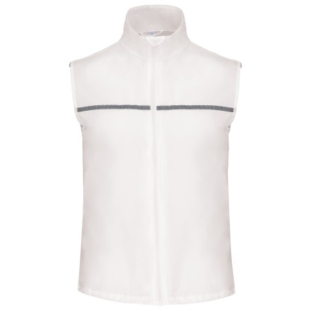 Running gilet with mesh back