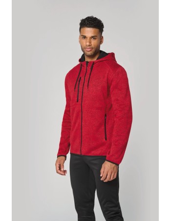 Men\\\'s heather hooded jacket