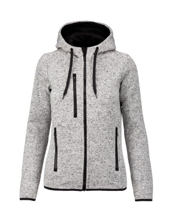 Chaqueta jaspeada con capucha mujer 2