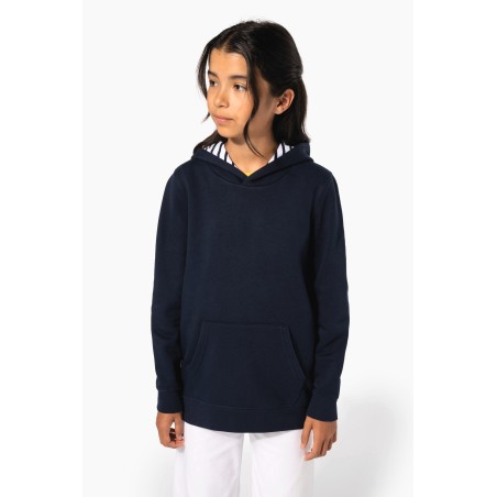 Sudadera con capucha de forro contrastado infantil