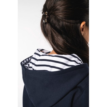 Sudadera con capucha de forro contrastado infantil