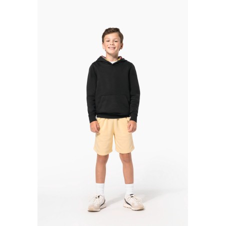 Sudadera con capucha de forro contrastado infantil