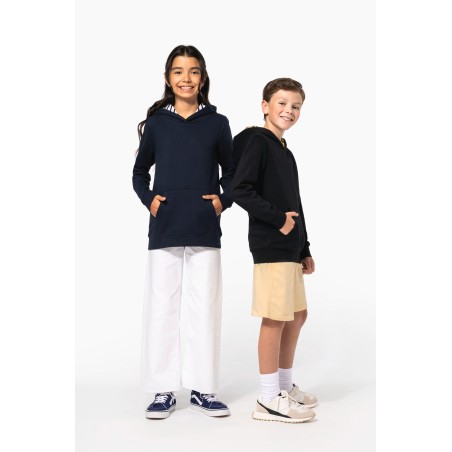 Sudadera con capucha de forro contrastado infantil