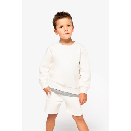 Sudadera ecorresponsable cuello redondo infantil