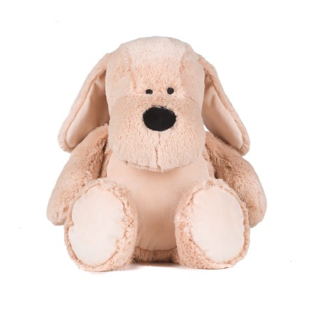 Perro de peluche con cremallera