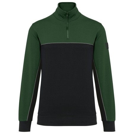 Unisex zipped neck eco-friendly sweatshirt