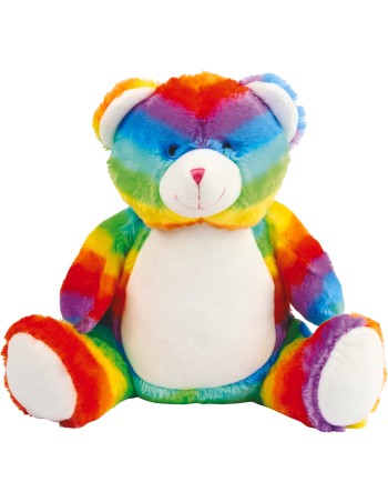 Oso de peluche multicolor con cremallera