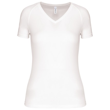 Camiseta de deporte cuello de pico mujer