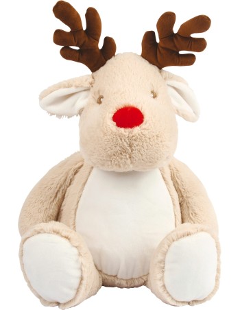 Reno de peluche con cremallera