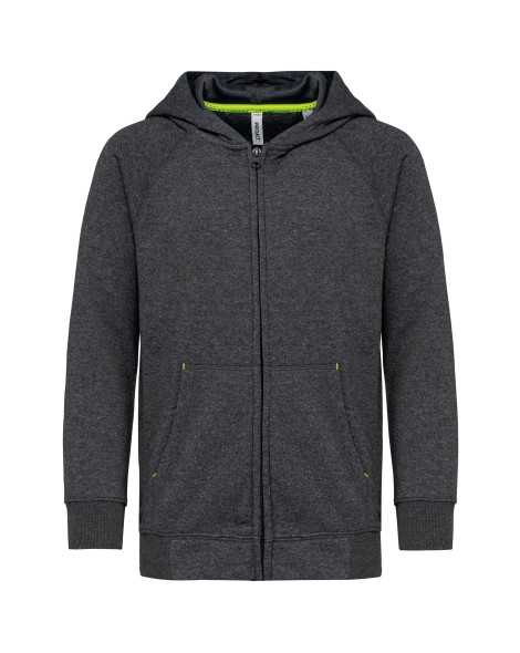 Chaqueta cremallera y capucha infantil