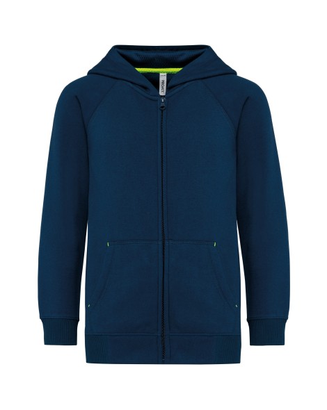 Chaqueta cremallera y capucha infantil