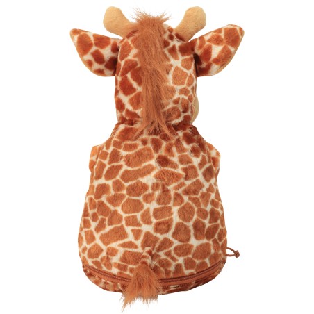 Jirafa de peluche con cremallera