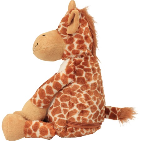 Jirafa de peluche con cremallera