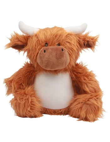 Vaca de peluche con cremallera
