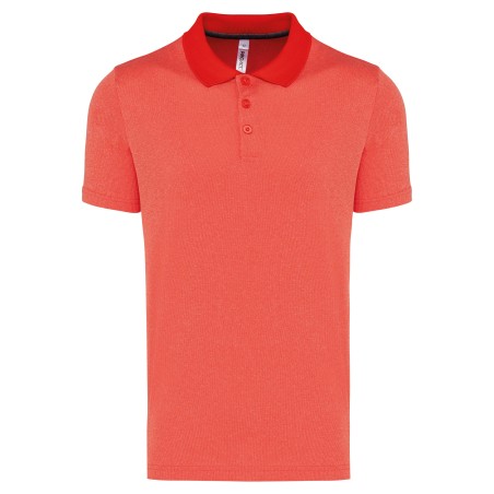 Adult short-sleeved marl polo shirt