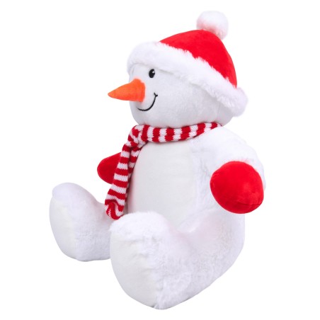 Zipped snowman cuddly toy