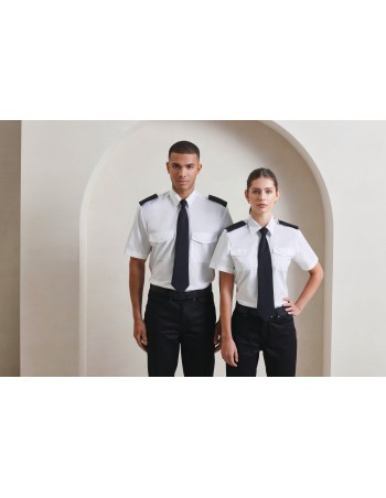 Men\\\'s Short-Sleeved Pilot Shirt