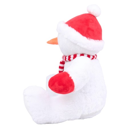 Zipped snowman cuddly toy