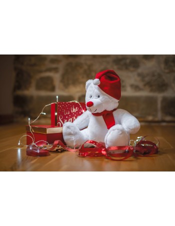 Oso de peluche navideño con cremallera