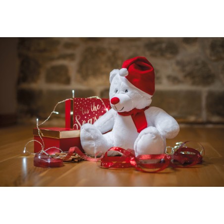 Oso de peluche navideño con cremallera