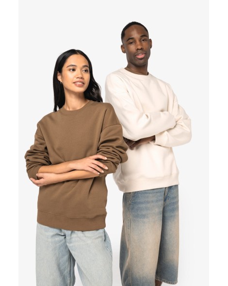 Sudadera ecorresponsable cuello redondo oversize unisex
