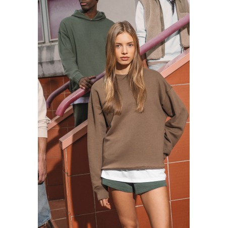 Sudadera ecorresponsable cuello redondo oversize unisex