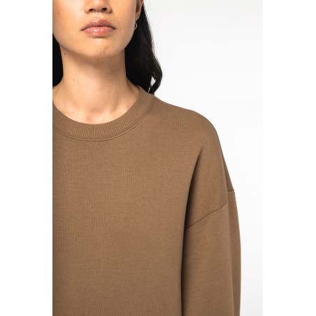Sudadera ecorresponsable cuello redondo oversize unisex