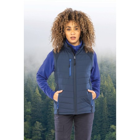 Black compass padded soft shell gilet