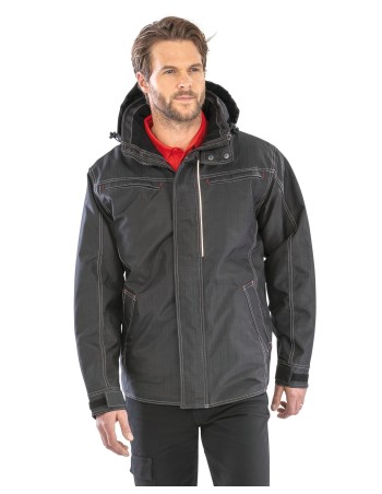 Denim texture rugged jacket