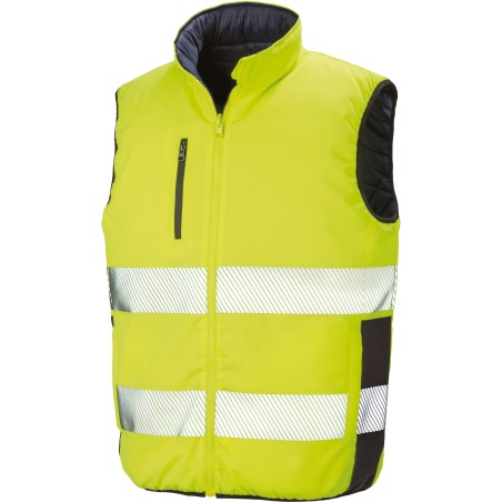 Reversible soft padded safety gilet