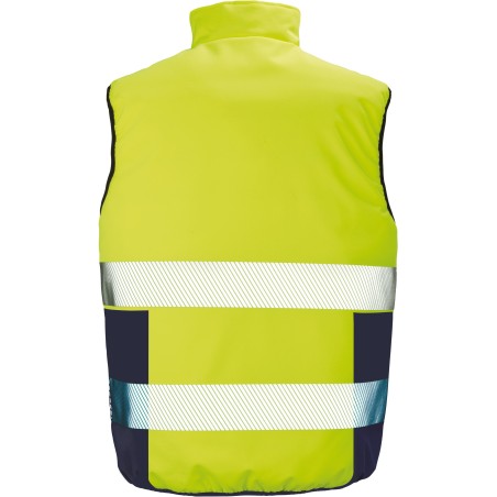 Reversible soft padded safety gilet