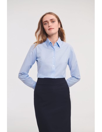 Camisa Oxford manga larga mujer
