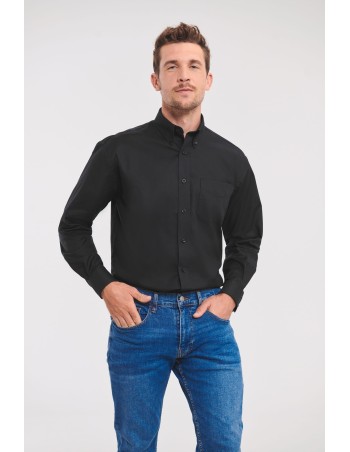 Camisa Oxford manga larga hombre