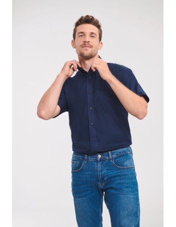 Short-Sleeved Men\\\'s Oxford Shirt