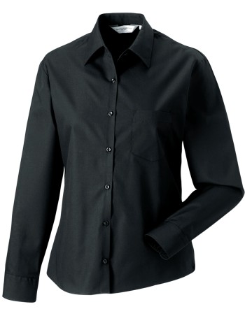 Camisa Popelina de algodón puro manga larga mujer 2