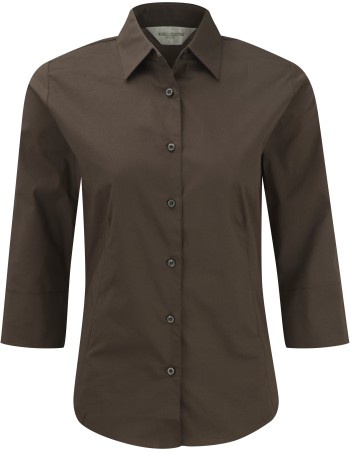Ladies\\\' 3/4 Sleeved Fitted Shirt 2