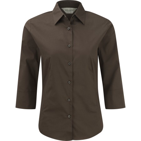 Ladies\\\' 3/4 Sleeved Fitted Shirt