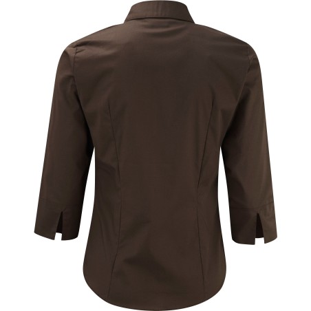 Camisa entallada mangas 3/4 mujer